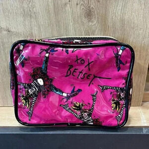 Betseyville Betsey Johnson Clear Plastic PVC Y2K Cartwheel Bag Planner Binder